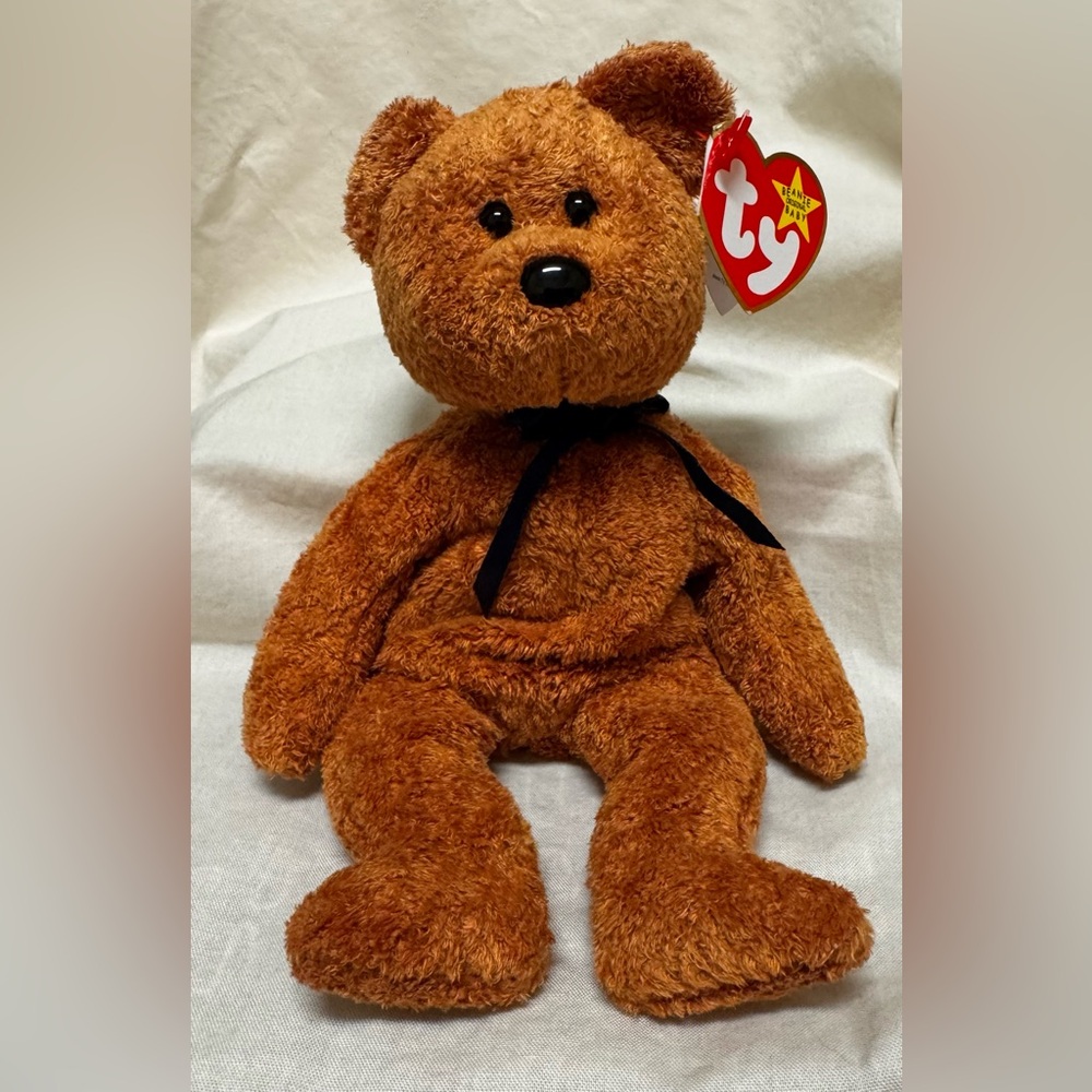 TY beanie baby fuzz bear 1998 RARE! 🐻